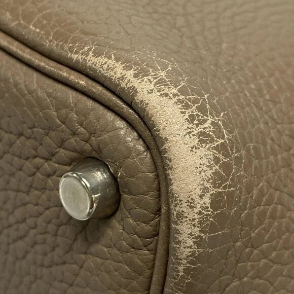 Auth HERMES Picotin PM - Etoupe Taurillon Clemence Square I Handbag - Picture 3 of 16